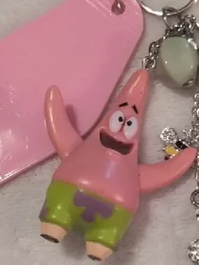 Handmade | Accessories | Pink Patrick Star Beaded Keychain Or Bag Charm ...